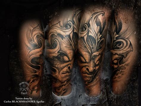 Shading a tattoo is as much about art as it is about technique. Black Shadows Tattoos | Shadow tattoo, Portrait tattoo ...