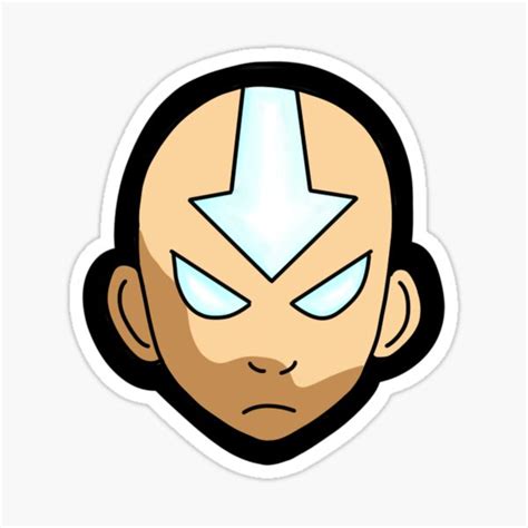 Aang In The Avatar State Sticker For Sale By Viviannmarie Redbubble