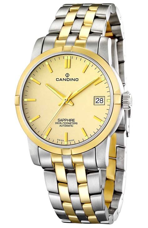 Mens Watch Candino Automatic Two Tone Stainless Steel Bracelet C20902