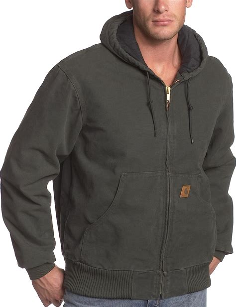 Carhartt Mens Big And Tall Quilted Flannel Lined Sandstone Active Jacket