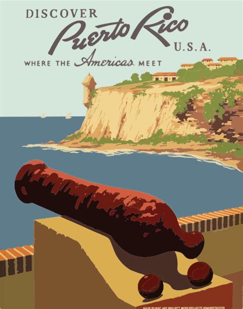 Vintage Travel Poster Puerto Rico Openclipart