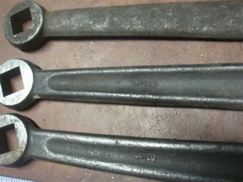 3 Vintage Antique Acetylene 12 Square Hole Cylinder Wrench Welding