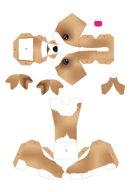 Perritos 3d Para Imprimir Y Armar Gratis Paper Toy Poupées En Papier