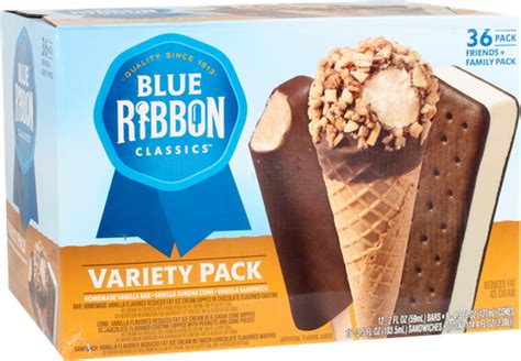 Blue Ribbon Ice Cream Variety Pack 36 Pack 90 G 32 Oz Ja Shopeasy