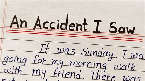 An Accident I Saw Essay Writing Paragraph On An Accident English Essay Aj Pathshala