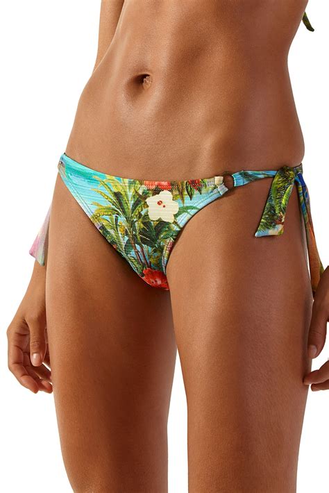 Tropical Side Tie Brazilian Bikini Bottom Bottom Beach Honolulu Blueman
