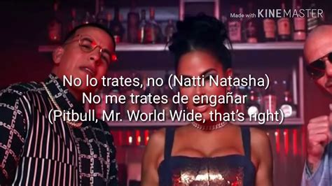 No Lo Trates Lyrics By Pitbull X Daddy Yankee X Natti Natasha Youtube