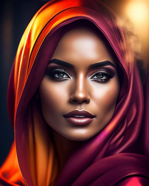 Lexica A Full Body Beautiful Woman With Oil Body Wearing Hijab On Sunbed Realistic Cinematic