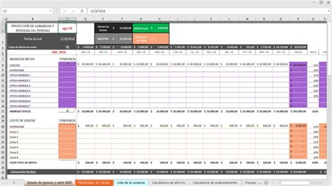 Planilla Excel Control Gastos Hogar Pyme Proyección Anual 17500