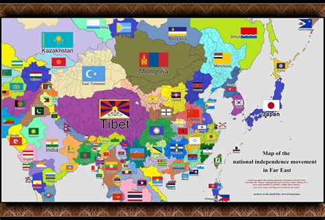 Map Of The National Independent Movement In Far East Asia Map Map