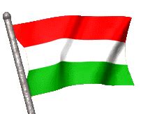 El símbolo está compuesto de tres franjas horizontales; Banderas Animadas de Hungria