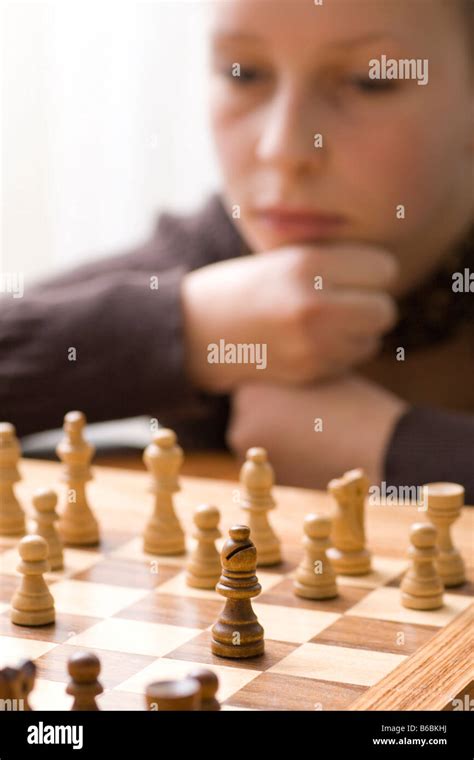 Boy Playing Chess Stock Photo Alamy