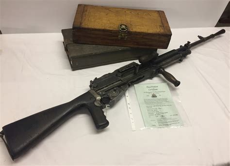 Hotchkiss M1914 8mm Lebel French Machine Gun Deactivated With 2008