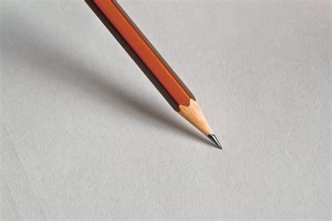 Pencil on White Paper · Free Stock Photo