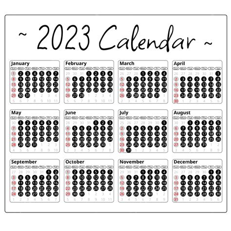 Gambar Gaya Meja Hitam Kalender 2023 Minimalis Sederhana Kalender 2023