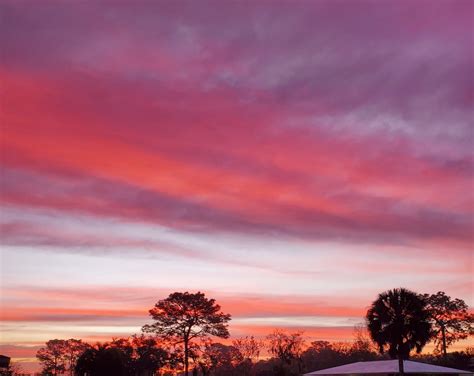 Stunning Ruby Red Sunrise Over Silver Springs Shores Ocala