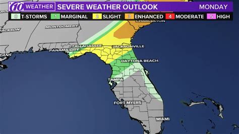 Tampa Bays Severe Weather Threat Low To Start The Week