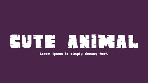 Cute Animal Font Download Free For Desktop And Webfont