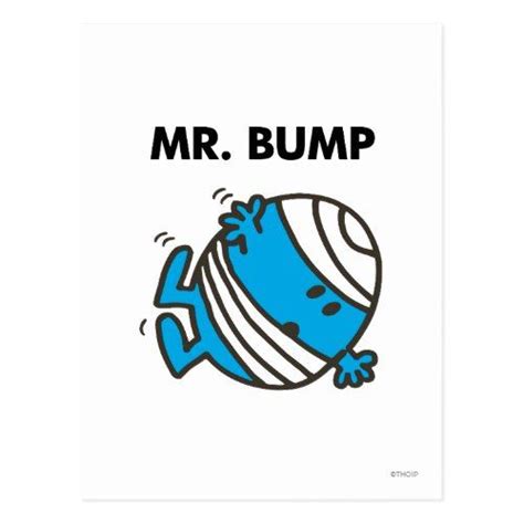 Mr Bump Classic 3 Postcard Mr Bump Mr Men Little Miss Mr