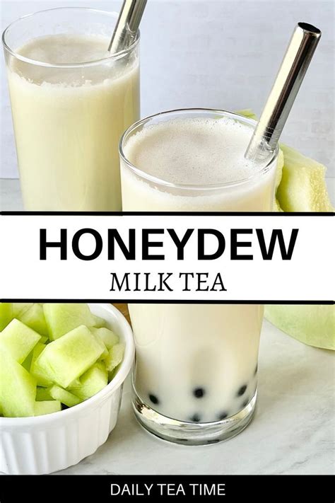 Honeydew Milk Tea With Boba Recipe Milk Tea Recipes Boba Tea