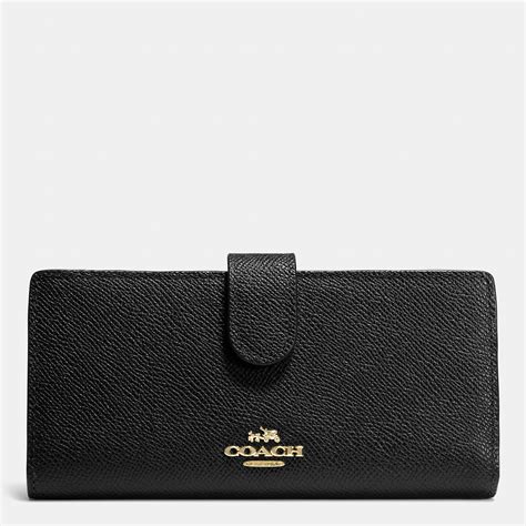 Lyst Coach Skinny Wallet In Embossed Textured Leather In Black