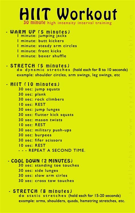 Hiit Cardio Workout Plan Pdf