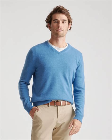 Mens Cashmere V Neck Sweater Quince Mens Cashmere Long Sleeve