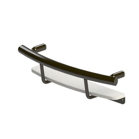 Invisia corner shower shelf with integrated grab bar adds a convenient storage shelf that can be easily removed for cleaning combined with an integrated grab bar for additional support and stability. Invisia Grab Bar with Shampoo Shelf : ADA grab bar for ...