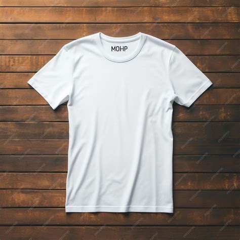 Premium Ai Image Mens White Blank Tshirt Templatefrom Two Sides