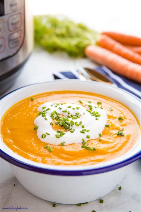 Instant Pot Creamy Carrot Ginger Soup The Busy Baker