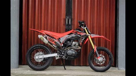 Modifikasi HONDA CRF 150L Bergaya SUPERMOTO - YouTube