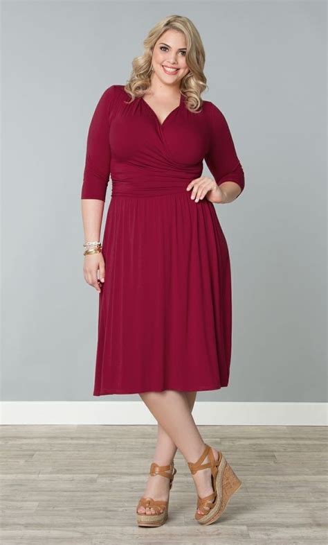 Kiyonna Plus Size Dress Brenna Ballet Red Size 1x Made In Usa Dresses