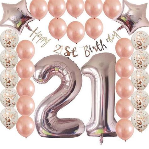 Ultimate 21st Rose Gold Twenty First Birthday Pack 21 Garland Etsy