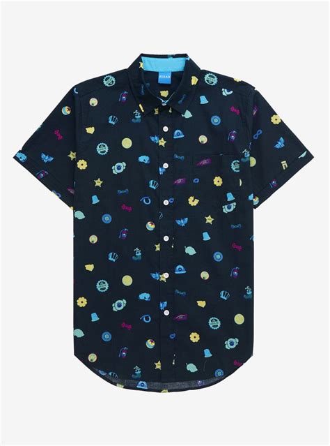 Disney Pixar Icons Woven Button Up Boxlunch Exclusive Boxlunch