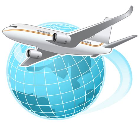 Airplane Flight Globe Clip Art Airliner Transparent Png Vector The