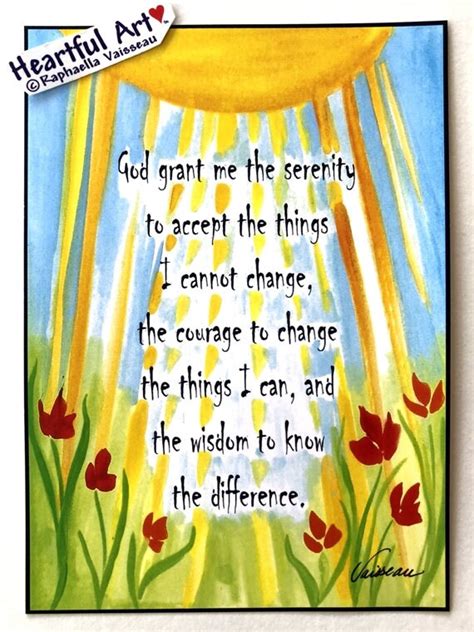 God Grant Me 5x7 Serenity Prayer Inspirational Quote