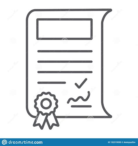 Diploma Sign Icon Certificate Diploma Color Symbol Vector Illustration