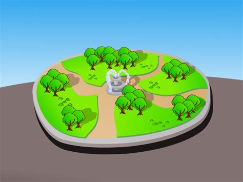 Cartoon 3d Park Backgrounds 3d Nature Ppt Backgrounds