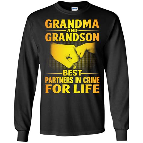 Grandma And Grandson Best Partners In Crime For Life T Shirt Amyna