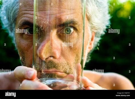 Face Behind Glass Stock Photo Alamy
