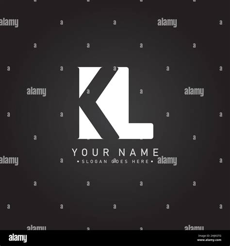 letra inicial logotipo kl logotipo de minimal business para los alfabetos k y l plantilla de