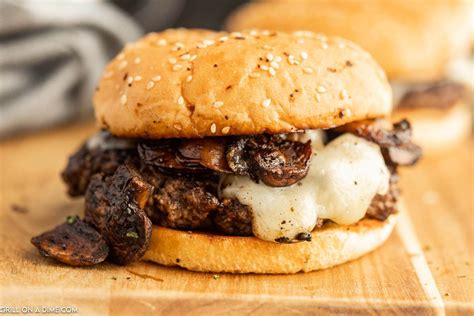 Blackstone Mushroom Swiss Burger Recipe Grillonadime Com