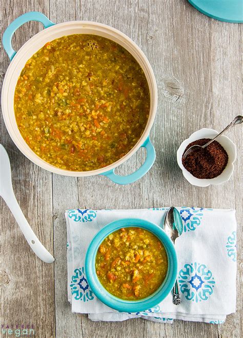 Red Lentil Soup With Cauliflower Rice