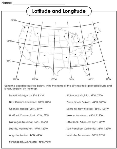 Name _ date___ latitude and longitude worksheet the diagram below shows latitude and longitude on the curved surface of the earth. 20 5th Grade Geography Worksheets | Simple Template Design