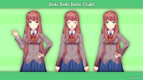 Monika Lets Her Hair Down Doki Doki Date Club Ddlc