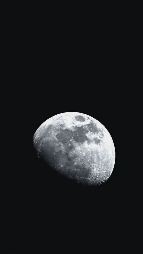 Download Wallpaper 1080x1920 Moon Craters Planet Black Samsung