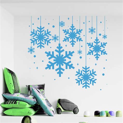 2017 Christmas Removable Christmas Holiday Snowflake Wall Sticker Home
