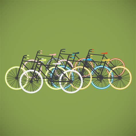 Colorful Bicycle Flat Illustration Vector 320344 Vector Art At Vecteezy