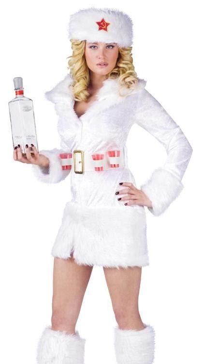Sexy Womens White Russian Spy Halloween Costume S M Ebay