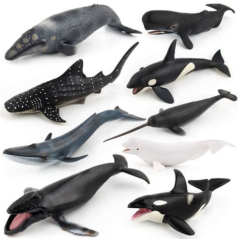 33 Type Sea Life Animal Shark Whale Model Figures Figurines Simulation